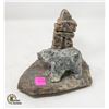 Image 1 : INUKSHUK/ BEAR STONE CARVING