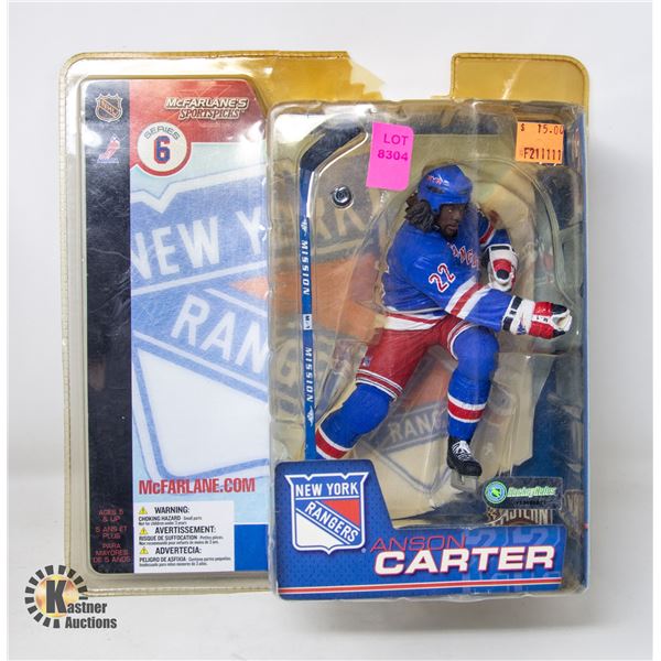 ANSON CARTER NEW YORK RANGERS FIGURINE