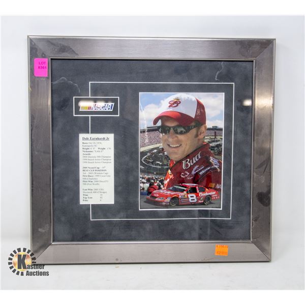 DALE EARNHARDT JR FRAMED NASCAR PHOTO