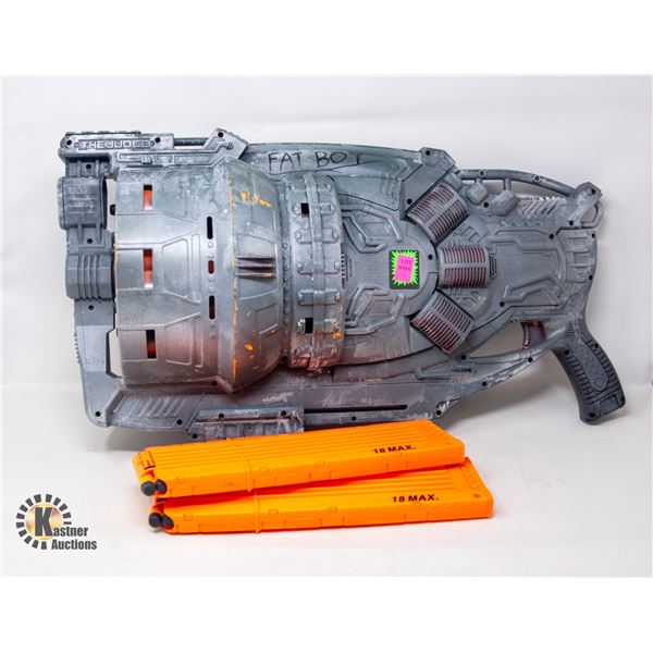 THE JUDGE NERF GUN AND ACCESSORIES