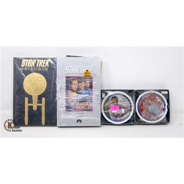 LOT OF TWO STAR TREK PORCELAINE MINI PLATES,