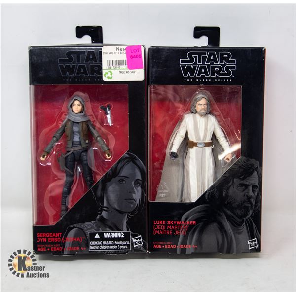 LOT OF TWO STAR WARS FIGURINES; JYN ERSO/ LUKE