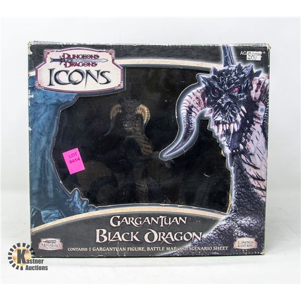 D&D ICONS GARGANTUIN BLACK DRAGON FIGURINE