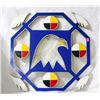 Image 1 : INDIGENOUS EAGLE/ MEDICINE WHEEL WALL HANGING