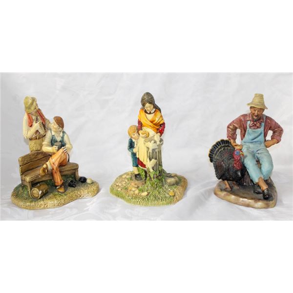 LOT OF 3 NAUTRECRAFT ENGLAND & DOULTON CHALKWARE/