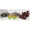 Image 1 : 2 COMPLETE SHELF CONTENTS; RED STALLION ORNAMENTS/