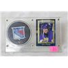 Image 1 : WAYNE GRETZKY NEW YORK RANGERS PUCK & PLAYER