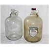 Image 1 : 2 VINTAGE VINEGAR GLASS JUGS