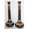Image 1 : LOT OF 2 - METAL TWO TONE TALL VASES