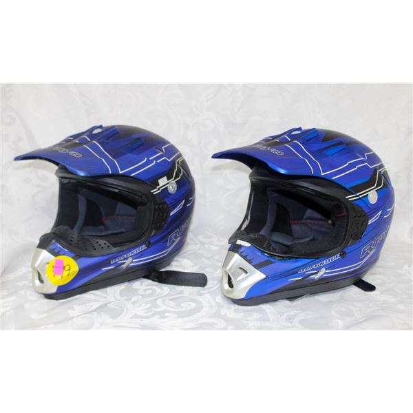 LOT OF 2- RJAYS DEFENDER DOT APPROVED ATV HELMET