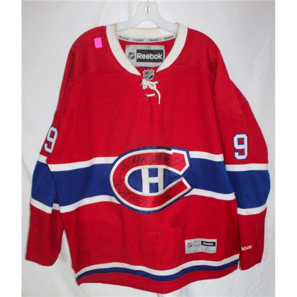 MONTREAL CANADIENS SIGNED #9 RICHARD- REEBOK
