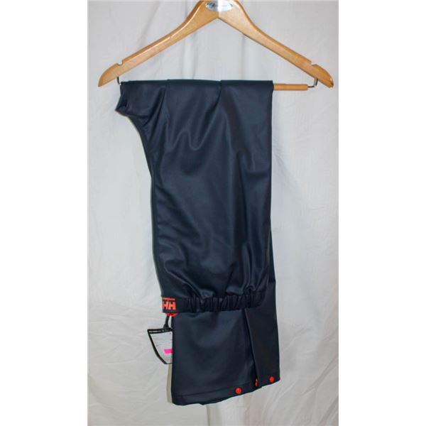 NEW NAVY BLUE HELLY HANSEN GALE RAIN PANT; SIZE XL
