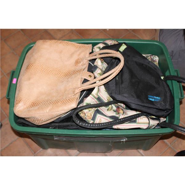 LARGE TOTE OF PURSES/ HANDBAGS & MORE