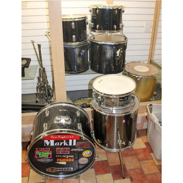 8PC ASST'D DRUM SET W/ STANDS/ KICKS & ACCESSORIES