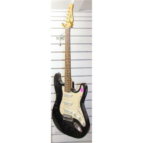 ROBSON ELECTRIC GUITAR; BLACK/ WHITE