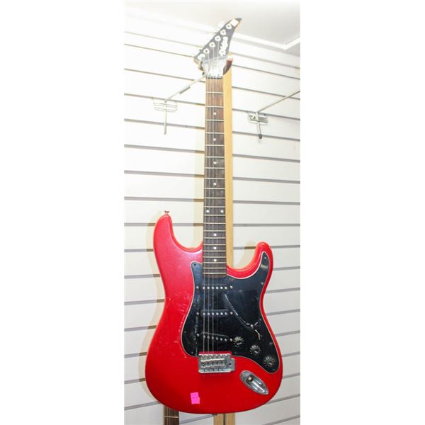 EL DEGAS ELECTRIC GUITAR; RED/ BLACK *MISSING