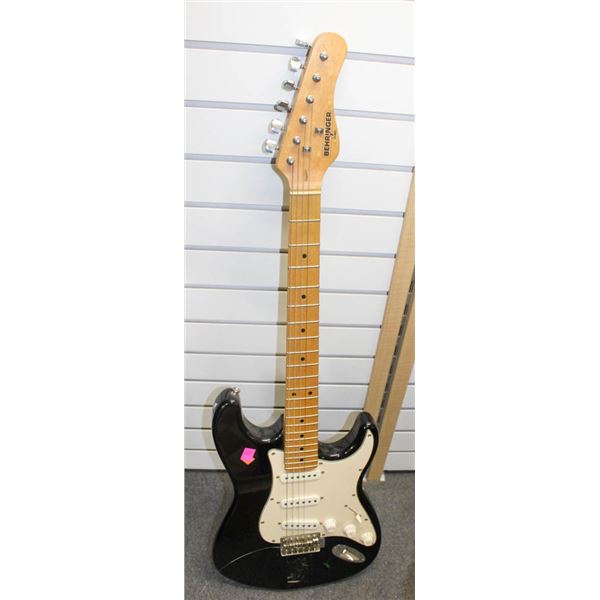 BERHINGER ELECTRIC GUITAR; BLACK & WHITE *MISSING