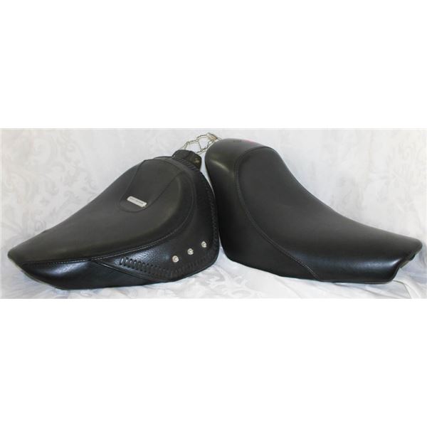 2PC BLACK HARLEY DAVIDSON SOLO SEAT & 2ND