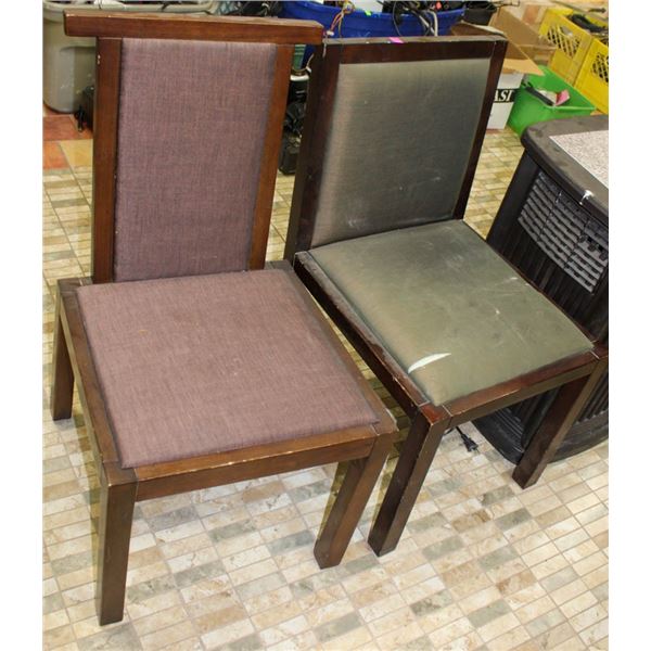 LOT OF 2 MISC DINING CHAIRS * AS IS*