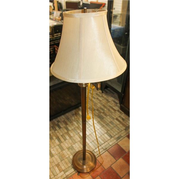 BRUSHED COPPER FINISH SWIVEL ARM FLOOR LAMP