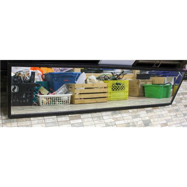 LONG BLACK FRAMED MIRROR *AS IS*