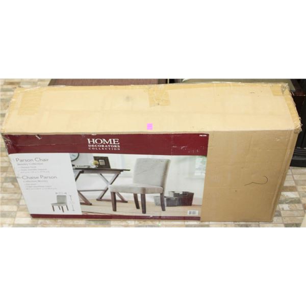 HOME DECORATORS COLLECTION PARSON CHAIR IN BOX