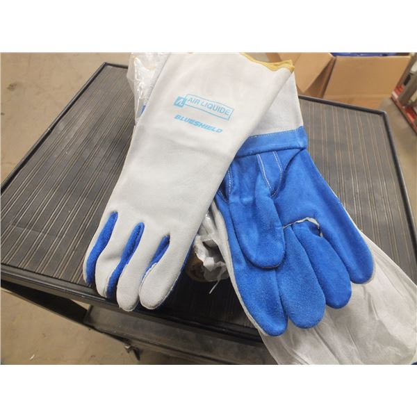 5 Pairs Of Blue Shield Welding Gloves