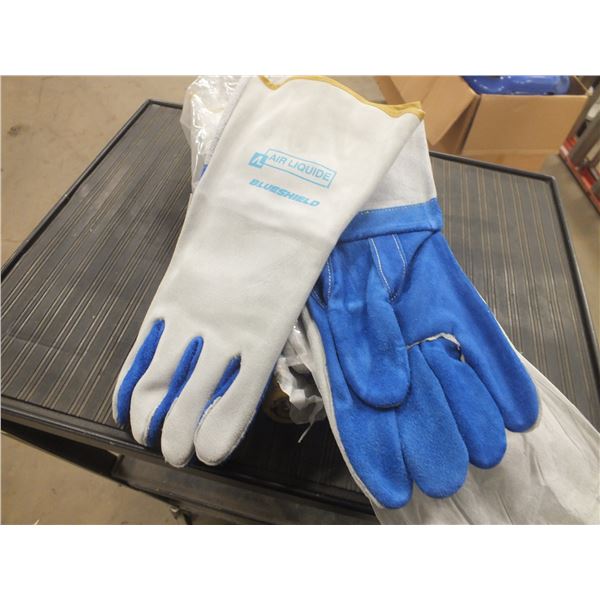 5 Pairs Of Blue Shield Welding Gloves