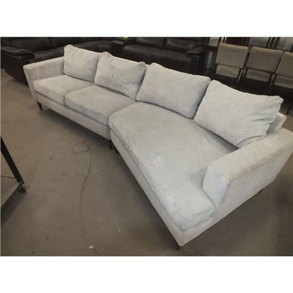 2pc Grey Fabric Sofa Set