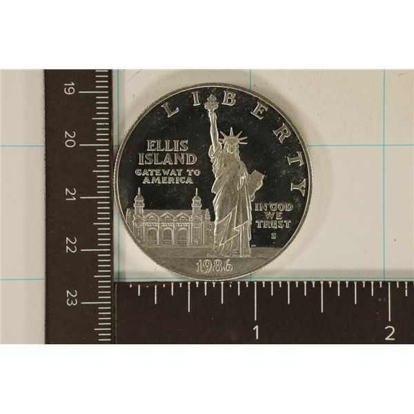 1986-S US PF SILVER DOLLAR STATUE OF LIBERTY