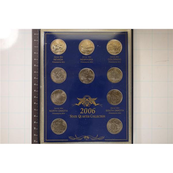 2006 US STATE QUARTER 10 COIN P & D SET BU