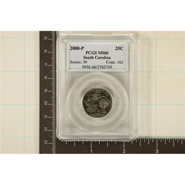 2000-P SOUTH CAROLINA QUARTER PCGS MS66