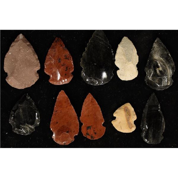 10-VINTAGE ARROWHEADS DIFFERENT COLORS: