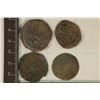 Image 1 : 4 BYZANTINE EMPIRE COINS: M=40 NUMMI, BYZANTINE