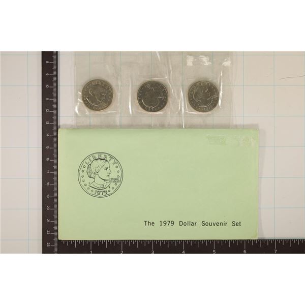1979-P/D/S SBA DOLLAR SOUVENIR SET WITH ENVELOPE