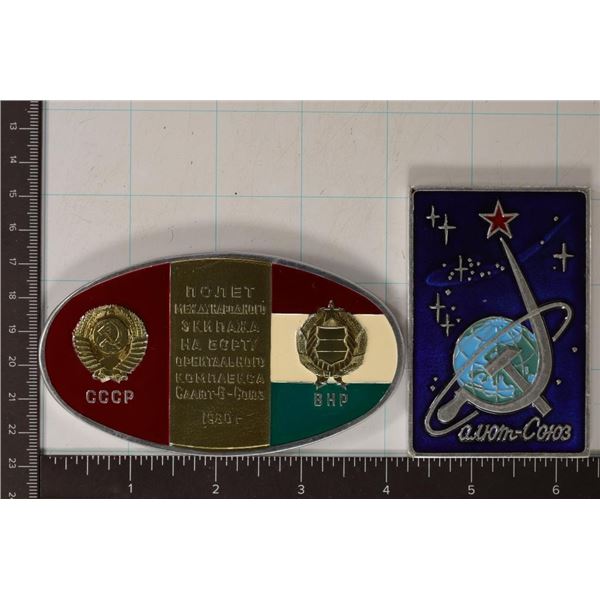 1978 & 1980 RUSSIA COLORIZED ORBITAL MEDALS: