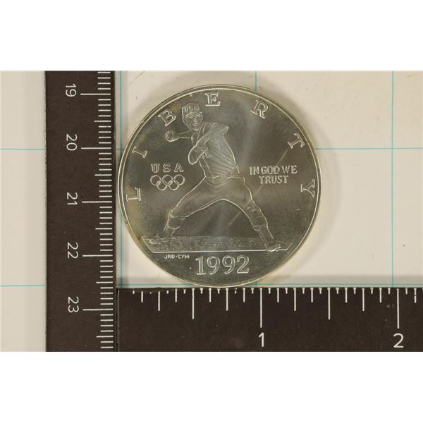 1992-D US UNC SILVER DOLLAR BASEBALL WITH