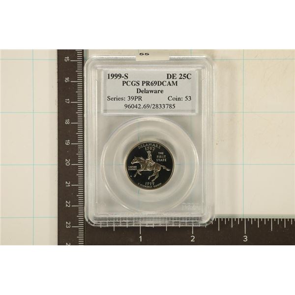 1999-S DELAWARE US QUARTER PCGS PR69 DCAM