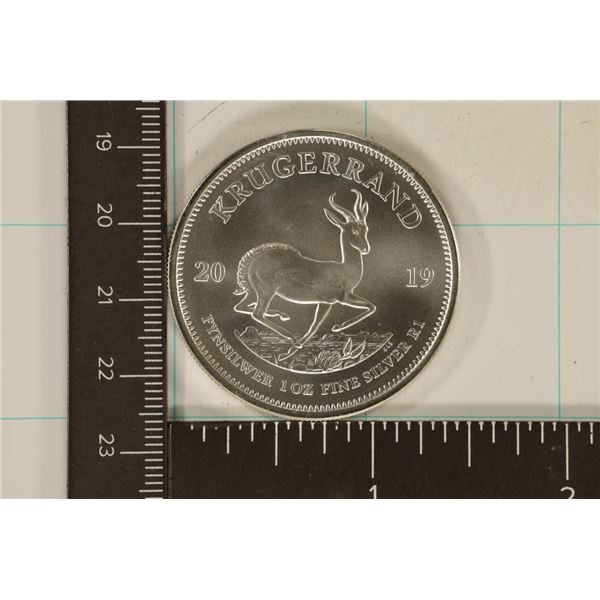 2019 SOUTH AFRICA KRUGERRAND 1 OZ. FINE SILVER UNC