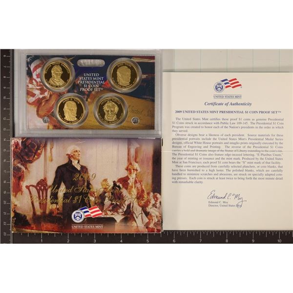2009 PRESIDENTIAL DOLLAR 4 COIN PF SET WITH BOX