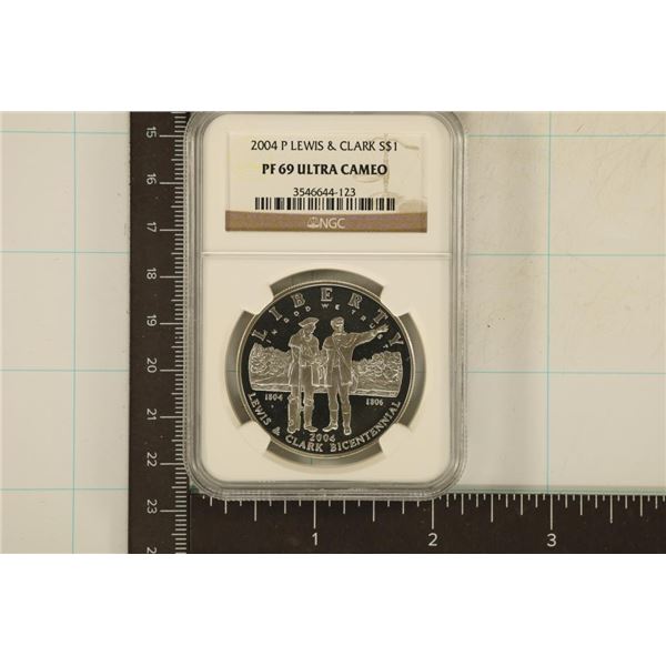 2004-P LEWIS & CLARK US SILVER DOLLAR NGC PF69