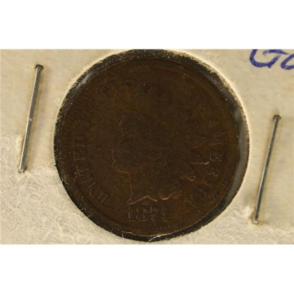 BETTER DATE 1874 INDIAN HEAD CENT