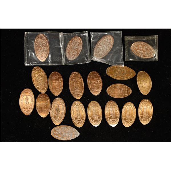 20 ELONGATED CENTS: 18 ON LINCOLN CENTS & 2 ON