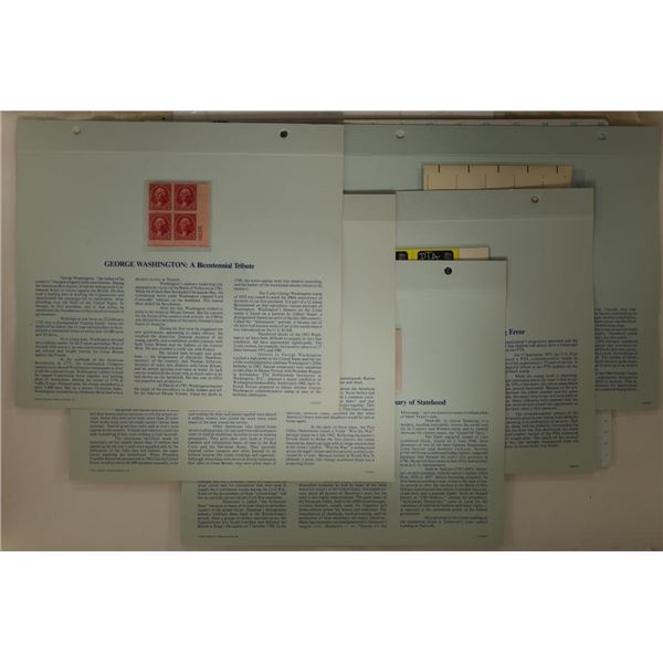 5 BLOCKS OF UNCANCELLED POSTAGE BLOCKS ON