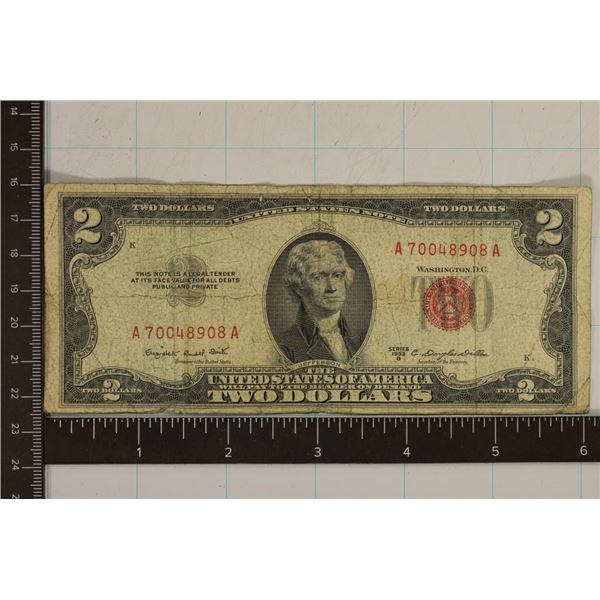 1953-B US $2 RED SEAL NOTE
