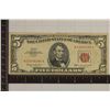 Image 1 : 1963 US $5 RED SEAL NOTE