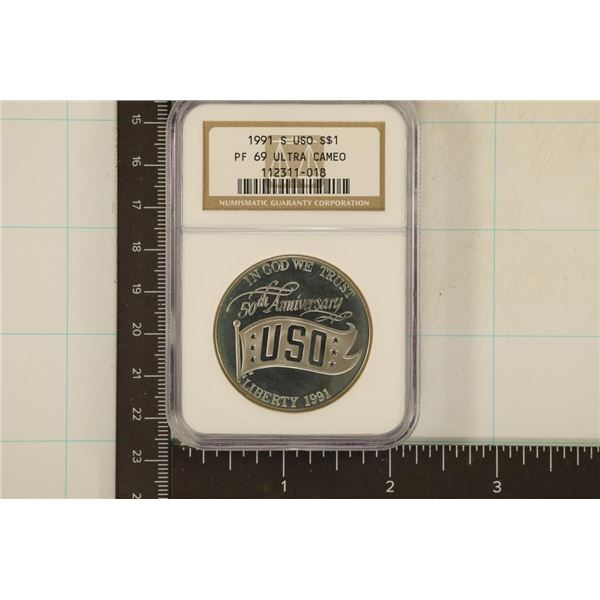 1991-S USO US SILVER DOLLAR NGC PF69 ULTRA CAMEO