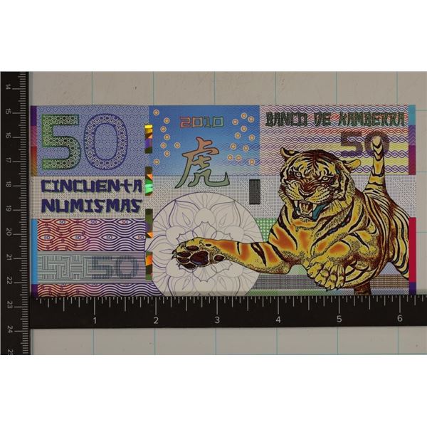2010 BANK OF KAMBERRA 50 NUMISMAS CU POLYMER