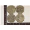 Image 1 : 4-$1 METAL CASINO GAMING TOKENS: 1991 TROPWORLD