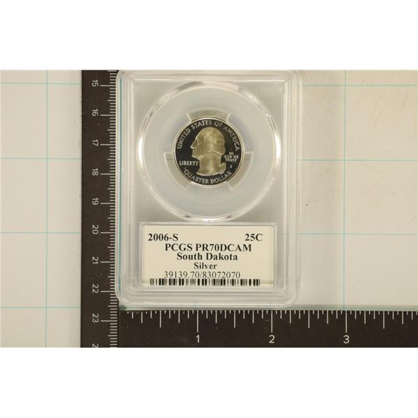 2006-S SILVER SOUTH DAKOTA QUARTER PCGS PR70 DCAM